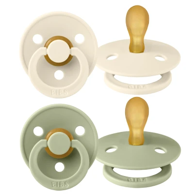 Afbeelding van BIBS Fopspeen Ivory/Sage 0 6mnd 2st