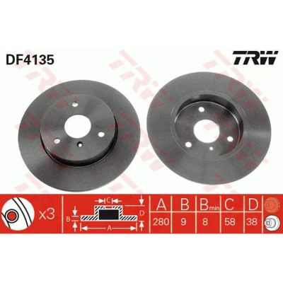 Afbeelding van Trw Remschijf DF4135