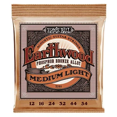 Afbeelding van Ernie Ball Earthwood 2146 snarenset voor akoestische gitaren, fosforbrons, middelhelder, 2 stuks