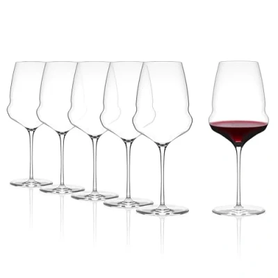 Afbeelding van Stölzle Lausitz bordeaux glazen cocoon/rode wijnglas set van 6 / hoogwaardige rode wijnglazen groot extravagant/wijnglazen wijn/groot wijnglas/wijnkelk glas