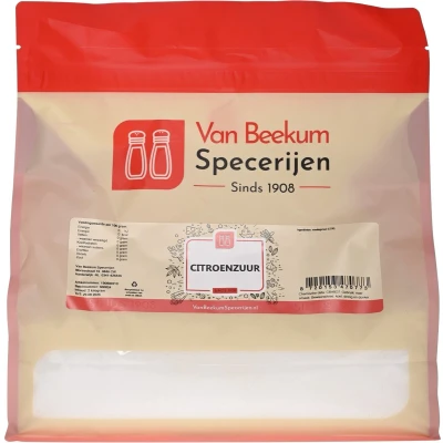 Afbeelding van Van Beekum Specerijen Citroenzuur E330 2 kilo (hersluitbare stazak)