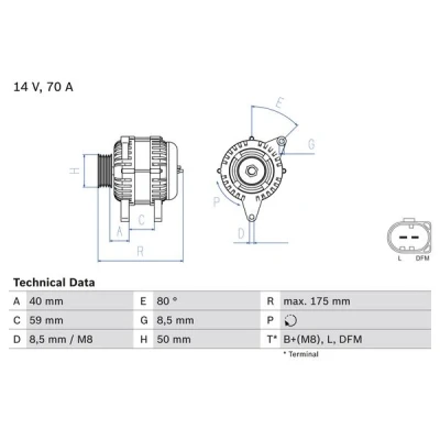 Afbeelding van Bosch Alternator/Dynamo 0 986 042 620