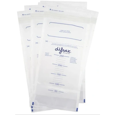Afbeelding van Difrax Moedermelk bewaarzakjes 250ml 20 stuks
