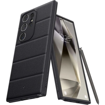 Afbeelding van Caseology Athlex voor Samsung Galaxy S24 Ultra, [Zandsteentextuur], [Valbescherming van militaire kwaliteit], Zijgreeppatronen Telefoonhoesje Ultra Active Black