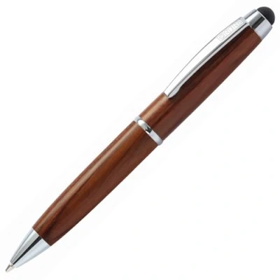 Afbeelding van Online Balpen Mini Wood Stylus Rosewood, van hout, minimalistisch, lijndikte M, zwart schrijven, Tip, 32014/3D