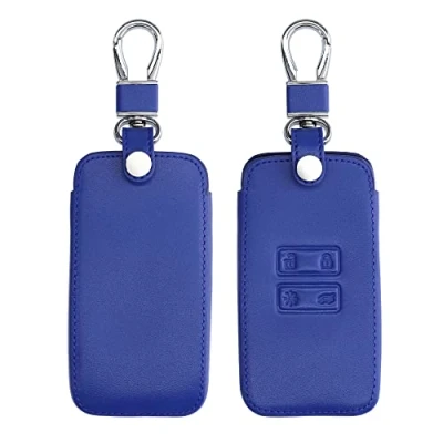 Afbeelding van kwmobile Autosleutel hoesje compatibel met Renault 4 knops Smartkey (alleen Keyless Go) behuizing in blauw