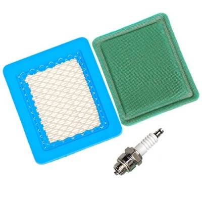 Afbeelding van OxoxO 491588 Air Filter met 271933 Pre en Spark Plug for Briggs &amp; Stratton 625e 675ex Series Quantum 3.5 6.75 Grote HP Push Mower