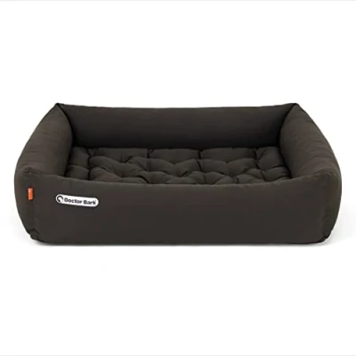Afbeelding van Doctor Bark Hondenbed orthopedisch, wasbaar tot 95 C, geurvrij en hygiënisch, behaaglijke hondenmand voor grotere honden (L 90 x 80 cm, bruin)