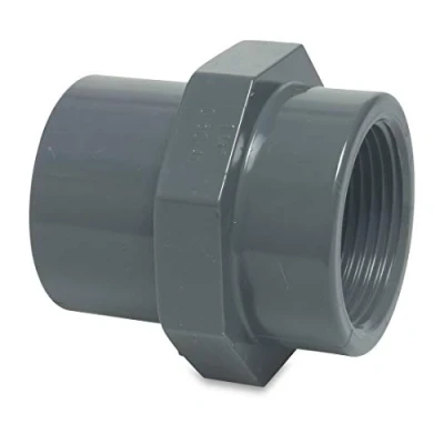 Afbeelding van Draadsok PVC U 50/63 mm x 2 inch lijmmof/spie binnendraad 10 bar grijs