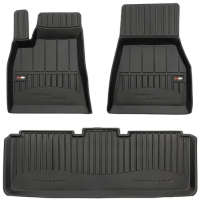 Afbeelding van M MOTOS Auto Vloermatten van rubber voor Tesla Model S vanaf 2012 Verbeter uw reiscomfort met Anti Slip Mat Car 3D alle weersomstandigheden, bescherming tegen vuil