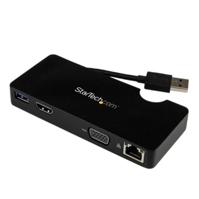 Afbeelding van StarTech.com Universeel USB 3.0 mini docking station voor laptops met HDMI of VGA, gigabit Ethernet,