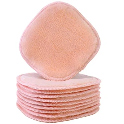 Afbeelding van Polyte Premium microvezel fleece doek om makeup te verwijderen en uw gezicht reinigen hypoallergeen chemicaliënvrij 10 pack licht koraal 13 x cm