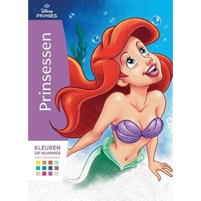 Afbeelding van Disney Prinsessen Kleuren op nummer voor volwassenen (Paperback)