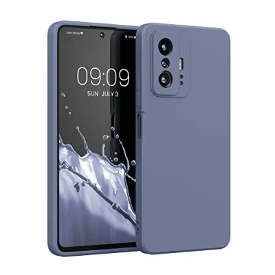 Afbeelding van kwmobile telefoonhoesje geschikt voor Xiaomi 11T / Pro Hoesje smartphone Back cover in blauwgrijs
