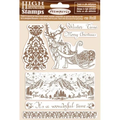 Afbeelding van Stamperia Natural Rubber Stamp Winter Time (WTKCC169) (DISCONTINUED)