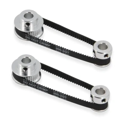 Afbeelding van TUZUK 2 delige set GT2 synchrone wiel 20 en 36 tanden, 8 mm boring, aluminium tandriemschijf met stuks, lengte 200 breedte, 6 riemen (20 36T 8B 6)