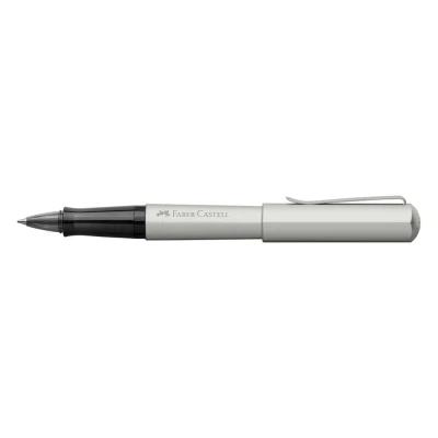 Afbeelding van Rollerball Faber Castell Hexo mat zilver schrijfkleur: zwart