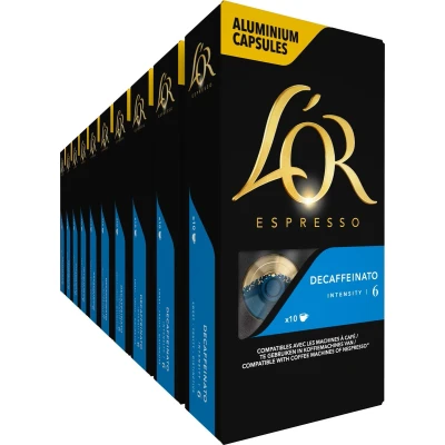 Afbeelding van L&#039;OR Espresso Decaffeinato Koffiecups Intensiteit 6/12 10 x capsules