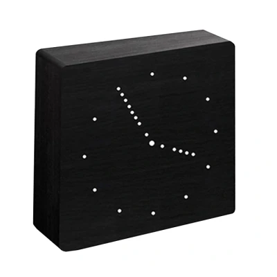 Afbeelding van Gingko Analogue Click Clock Black