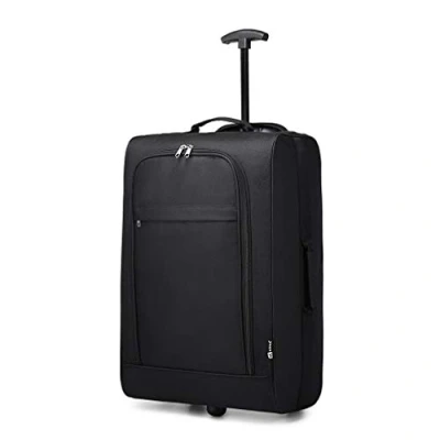 Afbeelding van Kono handbagage, zacht, licht, met 2 wielen, vliegtuig, reizen, bagage, van 600D polyester, zwart., Cabin