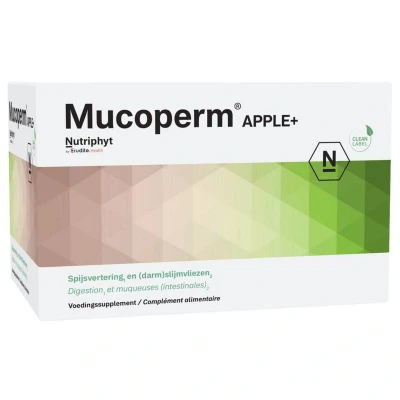 Afbeelding van Nutriphyt Mucoperm apple+ 60 zakjes