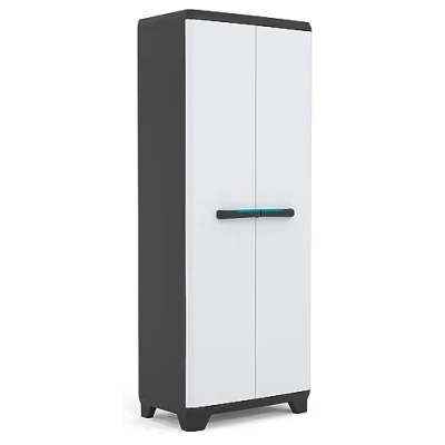 Afbeelding van Ondis24 Plastic kast huishoudkast Royal multifunctionele afsluitbaar met poten 68 x 39 173 (H) cm, snel opgebouwd, beproefd model (173 1)