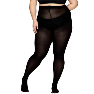 Afbeelding van Vogue Curvy 60 Den ondoorzichtige panty grote maten / plus size mat, 1 paar, zwart (1210 zwart)., 52 56