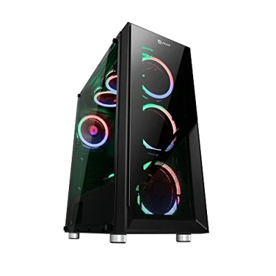 Afbeelding van TALIUS Valkyria Midi ATX Tower Black PC behuizing (Midi Tower, PC, ATX, zwart, Spel, 0,6 mm)