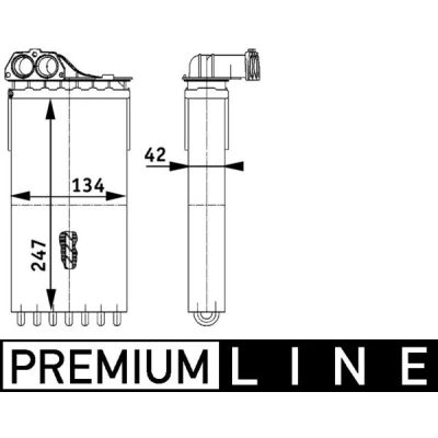 Afbeelding van Kachelradiateur, interieurverwarming MAHLE AH 112 000P