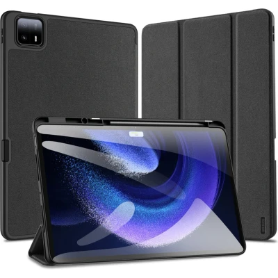 Afbeelding van Dux Ducis Tablet hoes geschikt voor Xiaomi Pad 6 Max 14 Domo Tri fold Case Auto Wake/Sleep functie Met Pen Houder Zwart