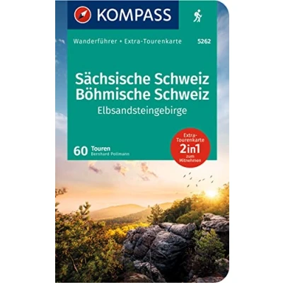 Afbeelding van KOMPASS Wanderführer Sächsische Schweiz, Böhmische Elbsandsteingebirge, 60 Touren mit Extra Tourenkarte: GPS Daten zum Download: 5262