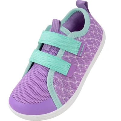 Afbeelding van IceUnicorn Blotevoetenschoenen voor kinderen, brede teenbox, jongens, meisjes, pantoffels, minimalistische outdoor trailschoenen, wandelschoenen, paars, 24 EU Breed