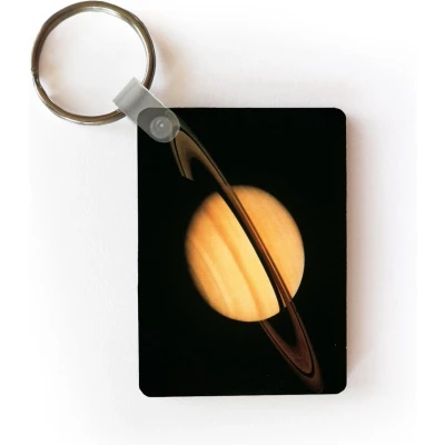 Afbeelding van Sleutelhanger Saturnus met zijn ring in de ruimte Uitdeelcadeautjes Plastic