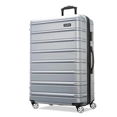 Afbeelding van Samsonite Omni 2 Hardside Uitbreidbare bagagekoffer met zwenkwielen, Arctic Zilver, Checked Large 28 Inch