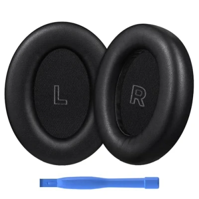 Afbeelding van Vervangende Oorkussens voor Bose QuietComfort Ultra Wireless Noise Cancelling Hoofdtelefoons van MMOBIEL Memory Foam en Protein PU Koptelefoon Isolation Earpads Zwart