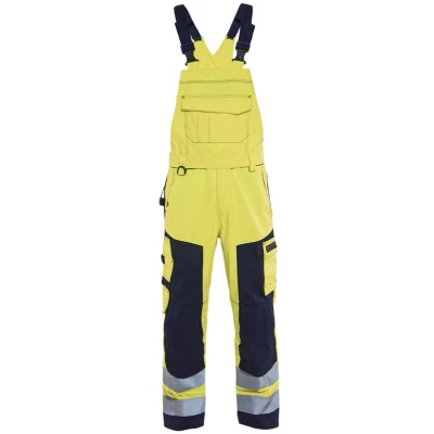 Afbeelding van Blaklader Multinorm bretelbroek 2608 1514 High Vis Geel/Marineblauw D116