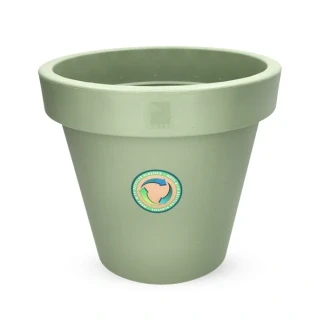 Afbeelding van Bloempot ek rond 35cm groen Nampook