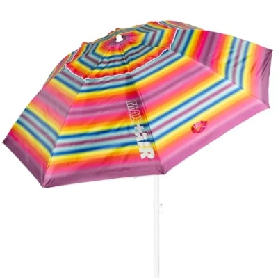 Afbeelding van AKTIVE 62405 strandscherm windscherm 240 cm, 8 vezelribben, UV50 bescherming, kantelbaar, ventilatie max+Air, metalen mast 28/32 mm, Oxford stof 90 g, hoes inclusief
