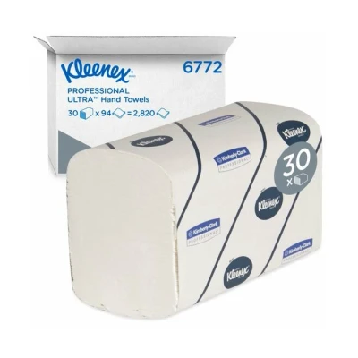Afbeelding van Kleenex Handdoek Wit 21.5cm X 41.5cm 30 94 stuks 6772, 1