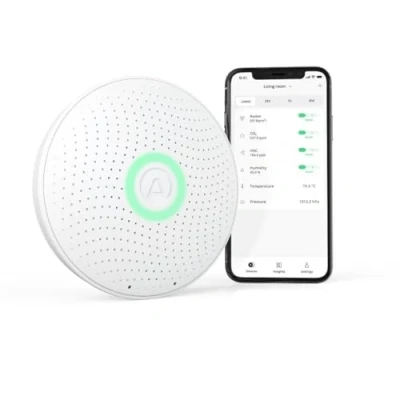 Afbeelding van Airthings 2930 Wave Plus Radon en luchtkwaliteitsmonitor met CO2 , VOC luchtdruk vochtigheids temperatuurdetector