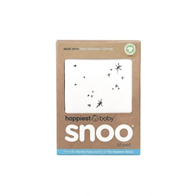 Afbeelding van 100% Organic Cotton SNOO Baby Cot Fitted Sheet One size Ivory Galaxy