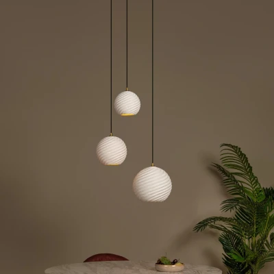 Afbeelding van Lucide BINA Hanglamp Ø 40 cm 3xE27 Wit