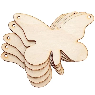 Afbeelding van Creative Deco 10 x Houten Vlinder Vormen 9,5 7,5 cm Multiplex Verf, Decoratie, Cadeau en Decoupage
