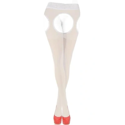 Afbeelding van Sesto Senso Dames Sexy Jarretelkousen 15 Den Panty Kousenriem Strapkousen met Jarretelgordel Wit 2 White