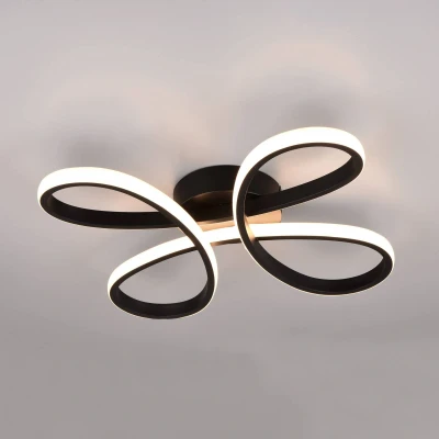 Afbeelding van TRIO FLY Plafondlamp Zwart mat incl. 1x SMD 22W Dimbaar