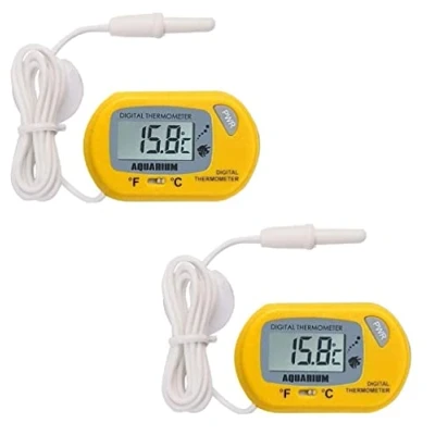 Afbeelding van Fasizi 2 stks LCD Digitale Aquarium Thermometer Fish Tank Water Terrarium Temperatuur Geel