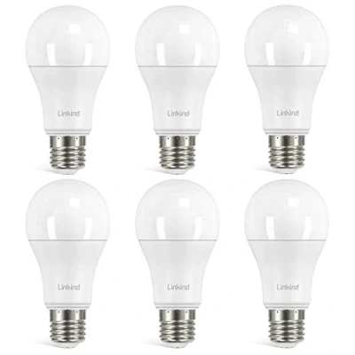 Afbeelding van Linkind 13,7 W A60 LED lamp, 100W gloeilamp vervangt, 5000K daglicht wit E27 lamp 1600 lm, 200 schijnhoek, ErP/CE gecertificeerd, niet dimbaar, verpakking van 6…