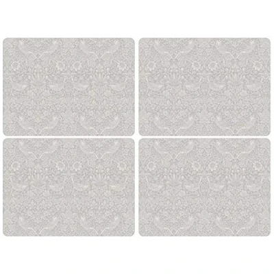 Afbeelding van Portmeirion Home &amp; Gifts De originele Co Pure Morris Strawberry Thief Cork Backed Placemats Set van 4, veelkleurig, 40,1 x 29,8 cm