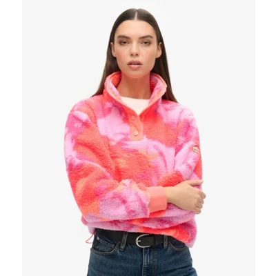 Afbeelding van Superdry Fleece trui, Dames, Maat: 36, Brush camo coral