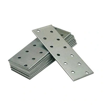 Afbeelding van OMIdeas 10 x Platte Verbindingsplaat (120 40 2) Geperforeerde Platen Staal Verbinding Plaathouder Houtverbinders Reparatieconnector Aansluitplaten Connector, Verzinkt